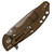 Rick Hinderer Knives XM-24 4.0" Spearpoint Black G10 Battle Bronze Titanium / Working Finish CPM S45VN