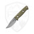 Benchmade Mini Bushcrafter Drop Point Fixed Blade OD Green, Stonewash S30V - 165-1