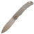 Trevor Burger Custom Knives Urban XL Plain Titanium with Bronze Hardware / Hand Satin Elmax