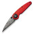 Civivi Starflare Button Lock Red Aluminum / Damascus - C23052-DS1