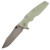 Hinderer Knives Eklipse 3.5" Spearpoint Battle Blue Translucent Green G10, Working Finish S45VN