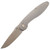 ABW American Blade Works Model 1 Button Lock Milled Titanium, Stonewash MagnaCut