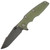 Hinderer Knives Eklipse 3.5" Harpoon Spanto Working Finish Translucent Green G10, Working Finish S45VN