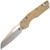 Microtech MSI Ram-Lok Fluted Tan G10, Stonewash M390MK - 210-10FLGTTA