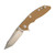 Hinderer Knives XM-18 3.0" Harpoon Tanto Coyote G10 Stonewash Titanium, Stonewash S45VN