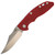 Hinderer XM-18 3.5" Bowie Non-Flipper Red G10 Stonewash Blue Titanium, Stonewash S45VN