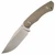 BergBlades Alpha Fixed Blade Green Micarta, Satin MagnaCut