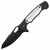 Dead Reckon Knives Ridgeback Modified Black Aluminum Faux Pearl Flat Inlay, Black 3V