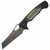 Dead Reckon Knives Ridgeback Wharncleaver Black Aluminum Pocketed Black and Yellow Inlay, Dark Stonewash MagnaCut