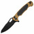 Dead Reckon Knives Ridgeback Modified FDE Aluminum Black Milled Inlay, Black 3V