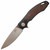 3LegDog Knives H4 Standard Drop Point Black G10 TechnoCarbo Orange, Hand Satin MagnaCut #24-17