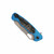 Dead Reckon Knives Ridgeback Modified Turquoise Aluminum Black Camo Carbon Inlay, Stonewash MagnaCut