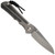 Chris Reeve Knives Large Inkosi Insingo Left Handed Glass Blasted Black Canvas Micarta, Stonewash MagnaCut - LIN-1125