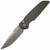 ProTech TR-3 Integrity Manual Green Aluminum Relic, Stonewash S35VN - INT105-Green