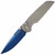 ProTech TR-3 Integrity Manual Steel Handle Relic, Sapphire Blue S35VN - 2024IntegrityCustom003