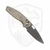 TRM Bulldog LEFTY Flat OD Green Micarta, Stonewash 20CV