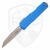 Microtech Cypher II Single Edge Blue Aluminum, Stonewash M390MK - 1241-10BL