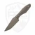 Black Bird Blades Grackle Fixed Blade Full Titanium and Full Black G10 Swappable Scales, Stonewash MagnaCut