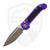 Microtech LUDT Gen III Drop Point Purple, Partial Serration Apocalyptic M390MK - 1135-11APPU