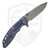 Hinderer Knives XM-18 3.5" Skinny Slicer Translucent Green G10 Battle Blue Titanium, Working Finish MagnaCut