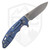 Hinderer Knives XM-18 3.5" Skinny Slicer Orange G10 Stonewash Blue Titanium, Stonewash MagnaCut