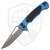 Dead Reckon Knives Ridgeback Modified Clip Point Turquoise Aluminum Black Radial G10 Inlays, Stonewash MagnaCut