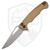 Dead Reckon Knives Ridgeback Modified Clip Point Knurled FDE Aluminum, Glass Blast MagnaCut
