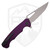 Dead Reckon Knives Ridgeback Modified Clip Point Knurled Purple Aluminum, Glass Blast MagnaCut