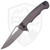 Dead Reckon Knives Ridgeback Modified Clip Point Knurled Dark Grey Aluminum, Glass Blast MagnaCut