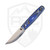 LT Wright Knives Pronghorn Scandi Grind Blue Black Carbon Fiber Grey Liners O1
