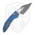 Microtech Stitch Ram-Lok Partial Serration, Blue Fluted Aluminum / Apocalyptic M390MK - 169RL-11APFLBL