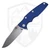 Hinderer Knives Eklipse 3.5" Skinny Slicer, Blue / Black G10 Stonewash Blue Ti Magnacut