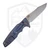 Hinderer Knives Eklipse 3.5" Skinny Slicer, Blue / Black G10 Stonewash Blue Ti Magnacut