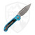 Microtech LUDT Gen 3 Drop Point Turquoise Aluminum, Stonewash M390MK - 1135-10TQ