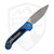 Microtech LUDT Gen 3 Drop Point Blue, Partial Serration Apocalyptic M390MK - 1135-11APBL