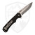 Freeman Outdoor Gear 451 Button Lock Flipper Black Flat Aluminum with OD Green G10, Blast and Satin MagnaCut