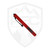 Microtech Ultratech Gen 3 ZBP Drop Point Red Aluminum, Black M390MK - 1121-1RD