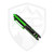 Heretic Knives Medusa Auto Recurve Magma Toxic Green, Magnacut - H012-MAG-TX