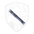 Hinderer Knives XM-18 3.5" Sheepsfoot Stonewash Blue Ti, Blue/Black G10, Stonewash S45VN