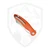 Kubey Drake Linerlock Flipper, Orange G10, Bead Blasted AUS10 - KU239G