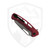 Dead Reckon Knives Ridgeback Integral, Reverse Tanto Light Red Aluminum, Stonewash S45VN