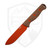 Hellbender Blade Co Mudpup Burlap Micarta, Orange Magnacut