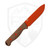 Hellbender Blade Co Mudpup Burlap Micarta, Orange Magnacut