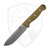 Hellbender Blade Co Mudpup OD Green Micarta, Stonewash Magnacut
