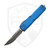 Microtech UTX-85 Gen IV Single Edge Blue Aluminum, Partially Serrated Apocalyptic M390MK - 12314-11AP