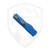 Microtech UTX-85 Gen IV Single Edge Blue Aluminum, Partially Serrated Apocalyptic M390MK - 12314-11AP