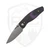 TRM Neutron 2 3D Contoured Lizard Skin Concord Grape Burl G10, Stonewash MagnaCut
