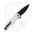 Civivi Kitefin Button Lock, Silver Aluminum, Black Stonewash 14C28N - C240912