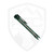 Dead Reckon Knives Ridgeback Integral, Reverse Tanto Green Aluminum, Stonewash Magnacut
