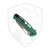 Dead Reckon Knives Ridgeback Integral, Reverse Tanto Green Aluminum, Dark Stonewash Magnacut